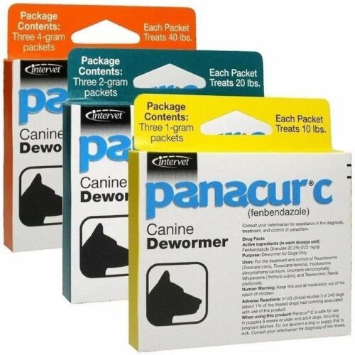 Panacur C Canine Dewormer Fenbendazole Control Of Parasites On Dogs 3 Packets
