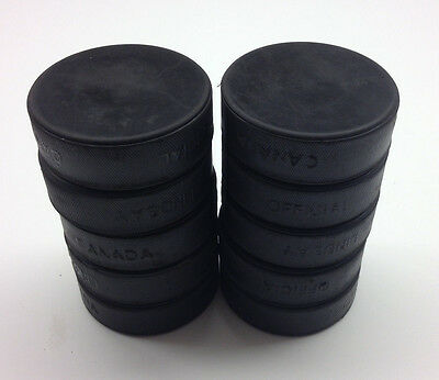 Official Nhl Hockey Pucks - 10 Pack Of Black Hockey Practice Puck Official 6 Oz